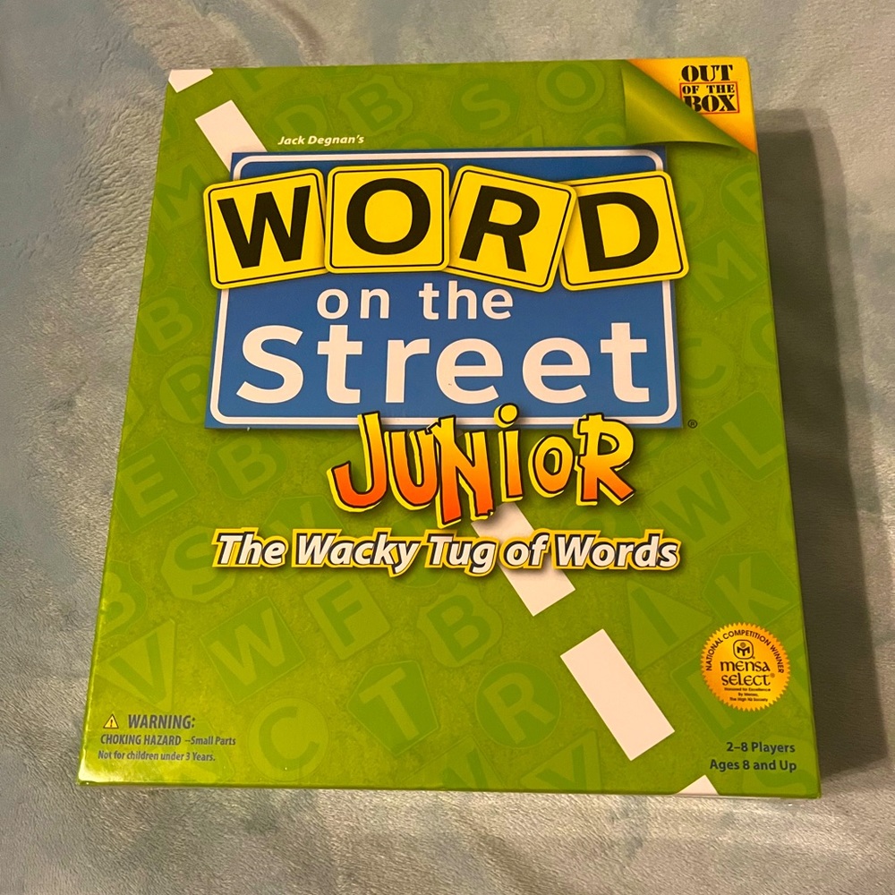 Brand new, never opened. Word on the Street Junior - The Wacky Tug of Words Game